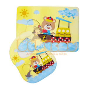 Set de babero + tapete para mesa